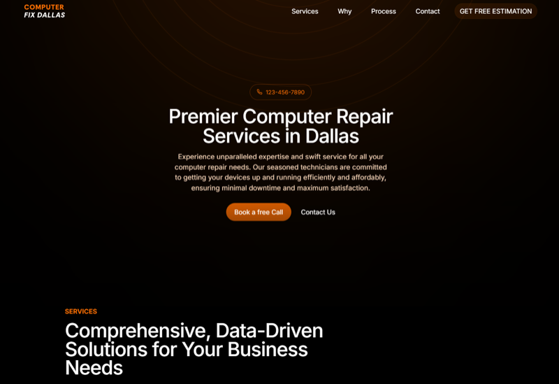 Computer Fix Dallas website preview
